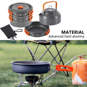 Ensemble kit de cuisine popote camping en aluminium "LISM - Outdoor kit" - | Planète Rando