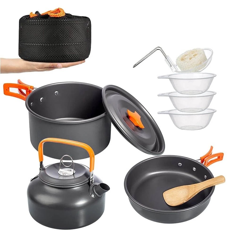 Ensemble kit de cuisine popote camping en aluminium "LISM - Outdoor kit" - | Planète Rando