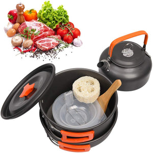 Ensemble kit de cuisine popote camping en aluminium "LISM - Outdoor kit" - | Planète Rando