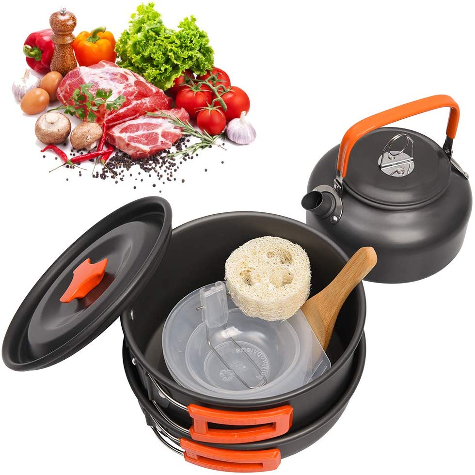Ensemble kit de cuisine popote camping en aluminium "LISM - Outdoor kit" - | Planète Rando