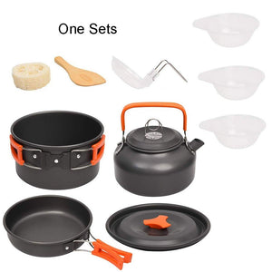 Ensemble kit de cuisine popote camping en aluminium "LISM - Outdoor kit" - Kit 11 pcs | Planète Rando