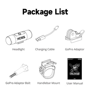 Feu avant de vélo étanche & rechargeable par USB à partir de 120g "XOSS – XL400" - | Planète Rando