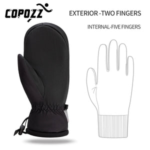 Gants de ski épais pour l'hiver -30℃ "COPOZZ - Snow 20600" - Planète Rando