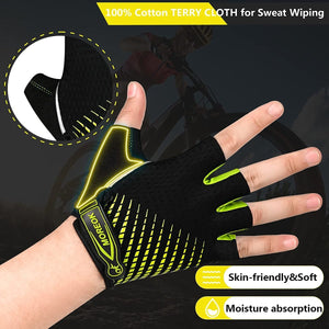 Gants de vélo antichocs avec coussinets en Gel liquide de 5MM "MOREOK - MK121" - | Planète Rando