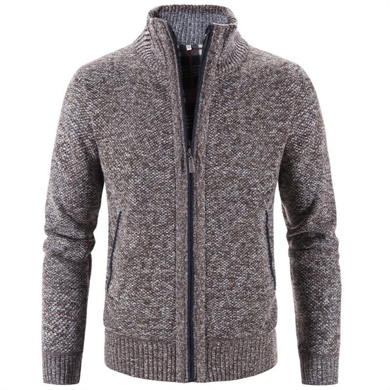 Gilet chaud et ajusté pour Homme "FAVOCENT - Cardigan" - Café / M | Planète Rando