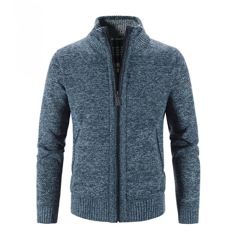 Gilet chaud et ajusté pour Homme "FAVOCENT - Cardigan" - Bleu gris / M | Planète Rando