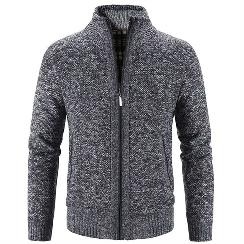 Gilet chaud et ajusté pour Homme "FAVOCENT - Cardigan" - Gris foncé / M | Planète Rando