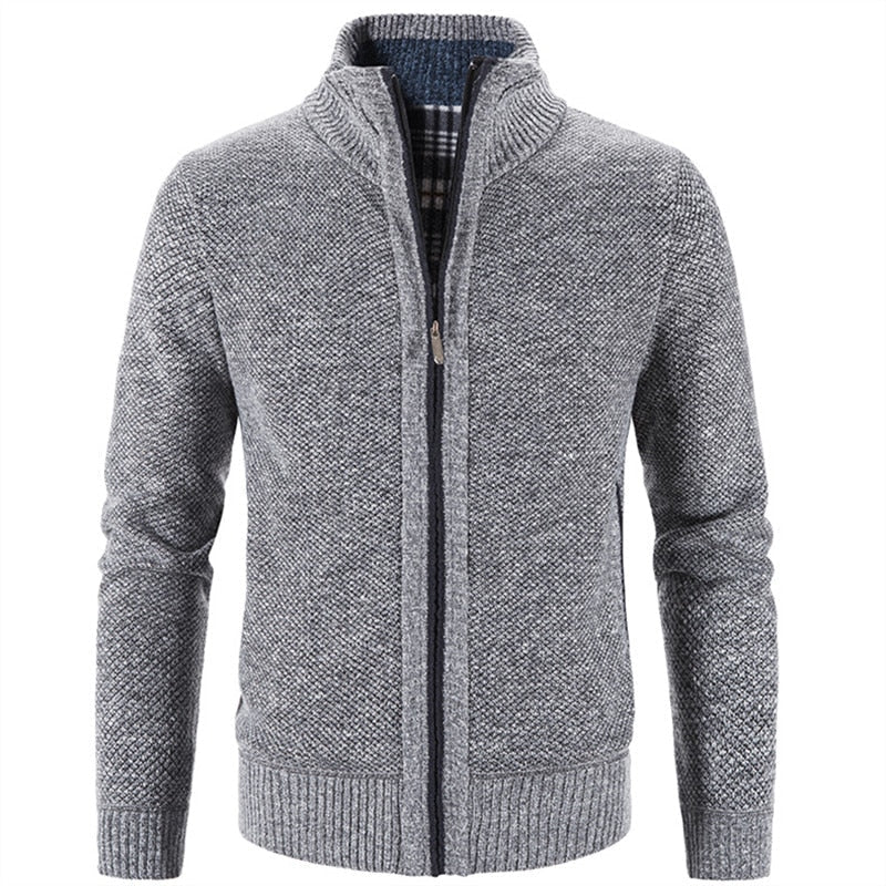Gilet chaud et ajusté pour Homme "FAVOCENT - Cardigan" - Gris clair / M | Planète Rando