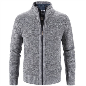 Gilet chaud et ajusté pour Homme "FAVOCENT - Cardigan" - Gris clair / M | Planète Rando