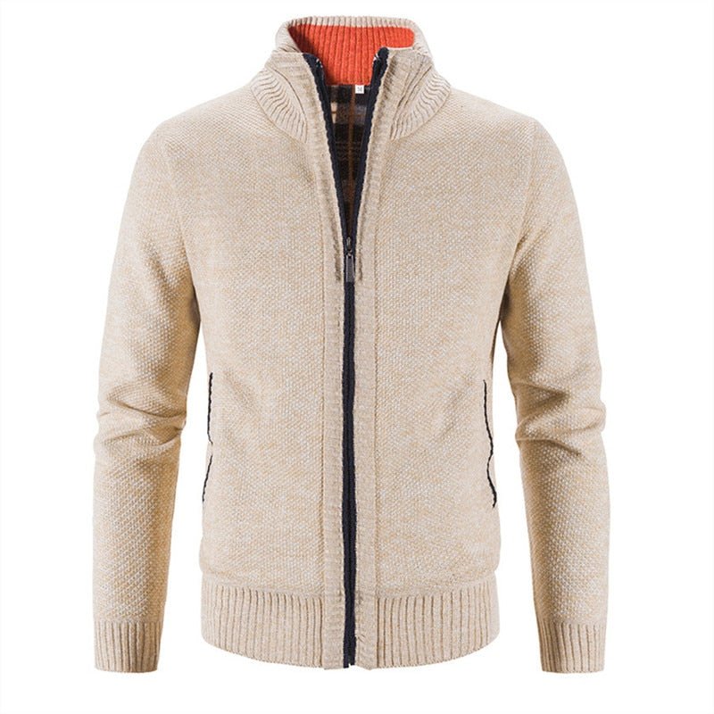 Gilet chaud et ajusté pour Homme "FAVOCENT - Cardigan" - Beige / M | Planète Rando