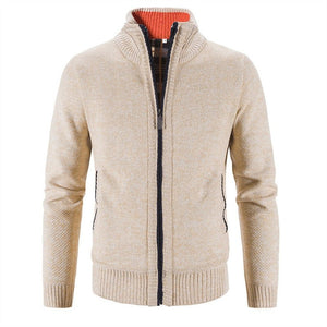 Gilet chaud et ajusté pour Homme "FAVOCENT - Cardigan" - Beige / M | Planète Rando