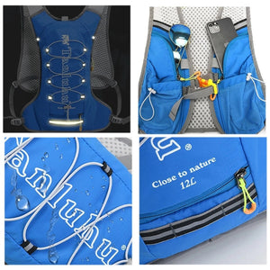 Gilet d'hydratation 12L pour course à pied / trail / marathon 400g "Newboler - Tanluhu " - | Planète Rando