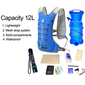 Gilet d'hydratation 12L pour course à pied / trail / marathon 400g "Newboler - Tanluhu " - | Planète Rando