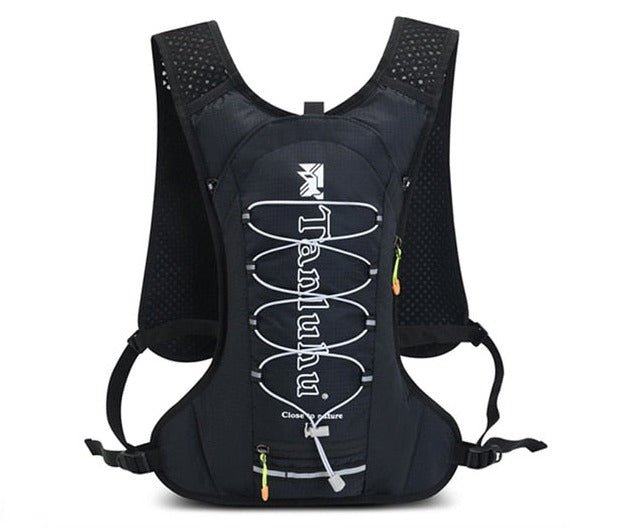 Gilet d'hydratation 12L pour course à pied / trail / marathon 400g "Newboler - Tanluhu " - Noir | Planète Rando