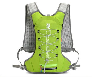 Gilet d'hydratation 12L pour course à pied / trail / marathon 400g "Newboler - Tanluhu " - Vert fluo | Planète Rando