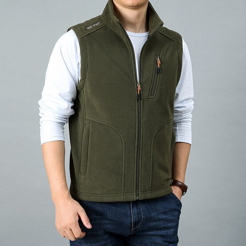 Gilet sans manches en polaire pour homme "TFU - Free spirit" - Vert foncé / XS | Planète Rando