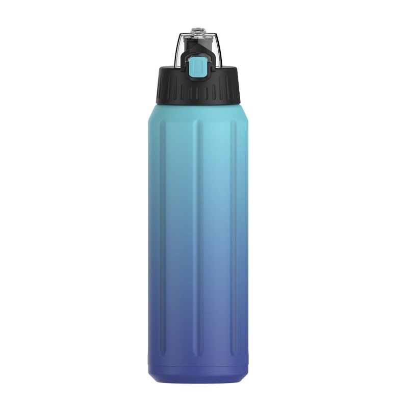 Gourde isotherme 600ml en acier inoxydable 18/10 255g "FEIJIAN - FS06005APB" - Bleu turquoise | Planète Rando