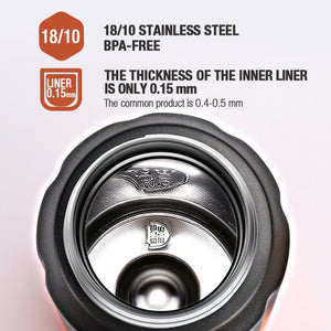 Gourde isotherme 600ml en acier inoxydable 18/10 255g "FEIJIAN - FS06005APB" - | Planète Rando