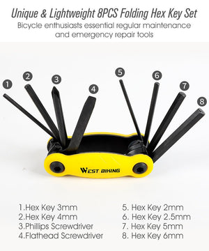 Kit d'outils multifonctions de réparation de vélos "West Biking - Cycling Bike Tools" - | Planète Rando