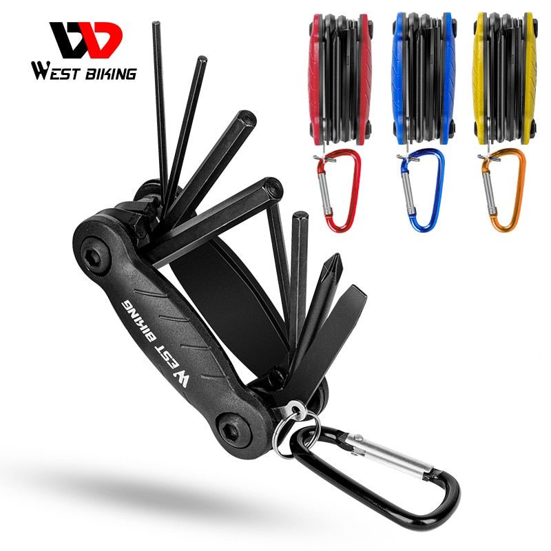 Kit Réparation Vélo Portable Kit D'outils Vélo Portable ROCKBROS - 8 Fonctions En 1, Compact Et Robuste Outil Cycliste Compact 80g Grain Bois