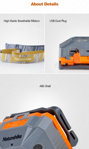 Lampe frontale LED 58g 140 lumens "Naturehike - NH17G025-D" - | Planète Rando