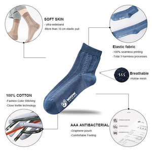 Lot de 5 pairs de chaussettes anti-bactériens en coton pour homme 39-42 "MiiOW - MQL1" - | Planète Rando