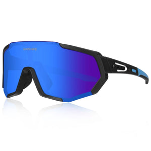 Lunettes de soleil pour hommes et femmes "QUESHARK – QE48" - Noir - bleu | Planète Rando