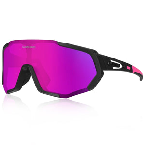 Lunettes de soleil pour hommes et femmes "QUESHARK – QE48" - Noir - rose | Planète Rando
