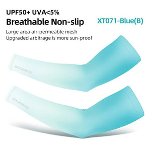 Manchettes running / cyclisme anti-dérapants UPF50+ "ROCKBROS - XT-001" - XT071-B / S | Planète Rando