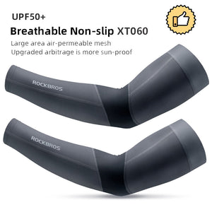 Manchettes running / cyclisme anti-dérapants UPF50+ "ROCKBROS - XT-001" - XT060 / S | Planète Rando