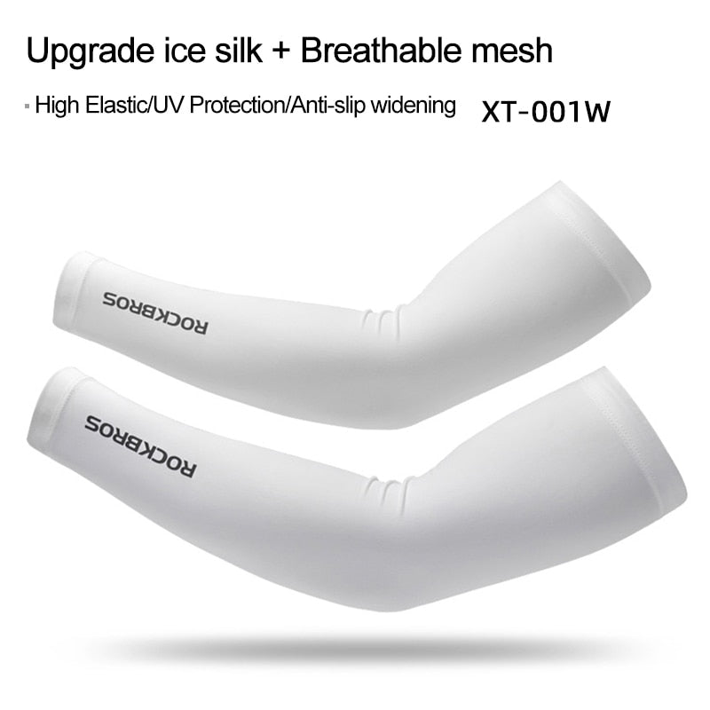 Manchettes running / cyclisme anti-dérapants UPF50+ "ROCKBROS - XT-001" - XT001W / S | Planète Rando