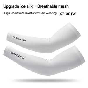 Manchettes running / cyclisme anti-dérapants UPF50+ "ROCKBROS - XT-001" - XT001W / S | Planète Rando