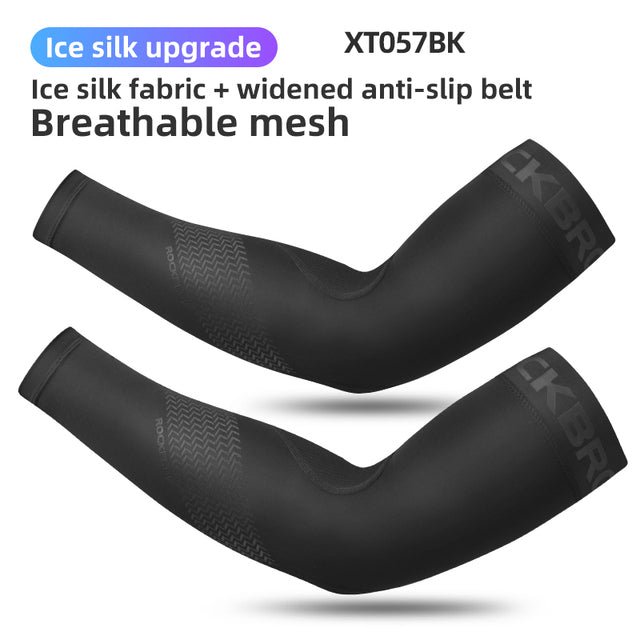 Manchettes running / cyclisme anti-dérapants UPF50+ "ROCKBROS - XT-001" - XT057BK / S | Planète Rando