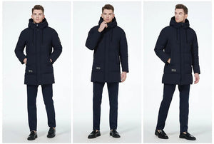 Manteau hiver mi-long à capuche pour homme "ICEbear - MWD3061D" - Planète Rando