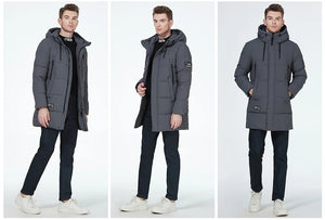 Manteau hiver mi-long à capuche pour homme "ICEbear - MWD3061D" - Planète Rando