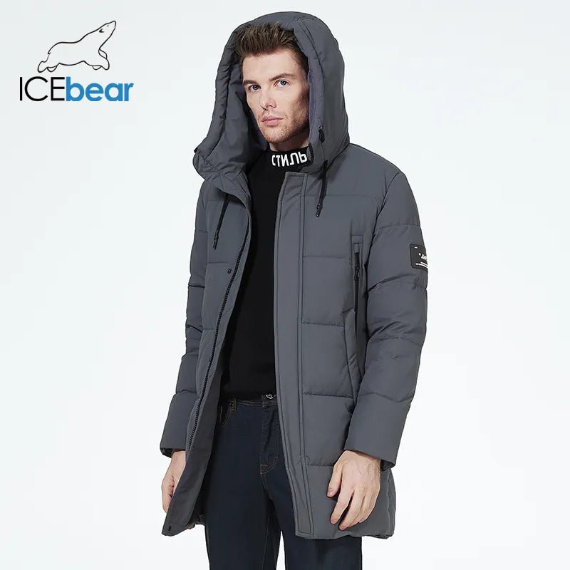 Manteau hiver mi-long à capuche pour homme "ICEbear - MWD3061D" - Planète Rando