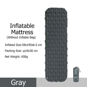 Matelas de couchage gonflable et ultra-léger 500g R 1.8 "Naturehike - NH19Z032-P" - Gris foncé / Matelas | Planète Rando