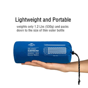 Matelas gonflable ultra-léger 610g R 2.1 avec oreiller "Naturehike – NH19Z032-P" - | Planète Rando