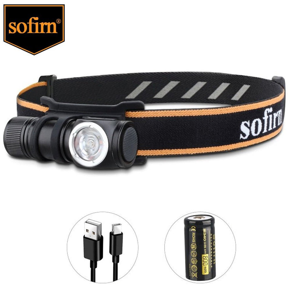 Mini-lampe frontale LED rechargeable par USB-C jusqu'à 1100 lumens "Sofirn – HS10" - 5000K / Sans batterie | Planète Rando