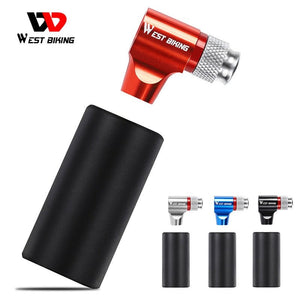 Mini-pompe ultralégère au CO2 avec adaptateur valve schrader / presta "West Biking - CO2 Bike pump" - | Planète Rando