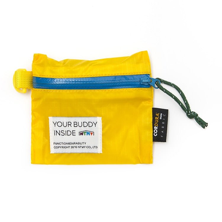 Mini porte-monnaie / sacoche de rangement étanche 50g "Cordura Fabric - Your Buddy Inside" - Jaune | Planète Rando