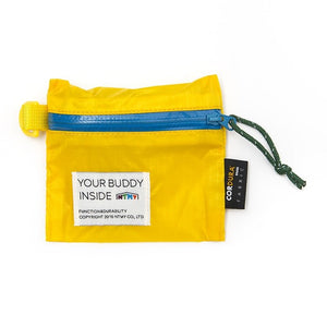 Mini porte-monnaie / sacoche de rangement étanche 50g "Cordura Fabric - Your Buddy Inside" - Jaune | Planète Rando