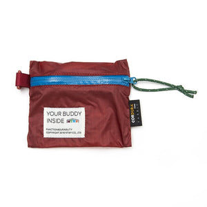 Mini porte-monnaie / sacoche de rangement étanche 50g "Cordura Fabric - Your Buddy Inside" - Rouge | Planète Rando