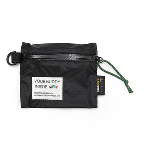 Mini porte-monnaie / sacoche de rangement étanche 50g "Cordura Fabric - Your Buddy Inside" - Noir | Planète Rando