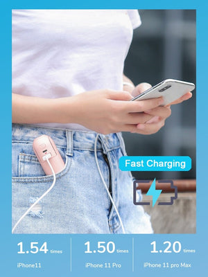 Mini-ventilateur sans-fil pliable avec chargeur USB et lampe de poche "JISULIFE – Bear F8 series" - | Planète Rando