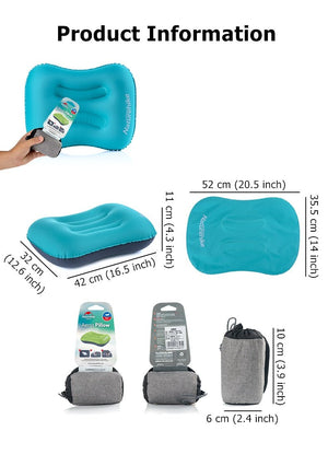 Oreiller gonflable ultra-léger pour la randonnée et le voyage 85g "Naturehike - Aeros Pillow" - | Planète Rando