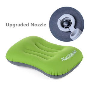 Oreiller gonflable ultra-léger pour la randonnée et le voyage 85g "Naturehike - Aeros Pillow" - Vert | Planète Rando