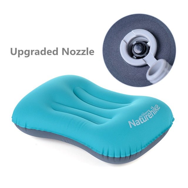 Oreiller gonflable ultra-léger pour la randonnée et le voyage 85g "Naturehike - Aeros Pillow" - Bleu | Planète Rando