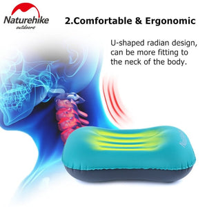 Oreiller gonflable ultra-léger pour la randonnée et le voyage 85g "Naturehike - Aeros Pillow" - | Planète Rando