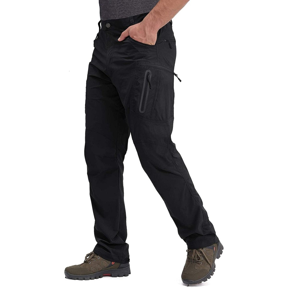 Pantalon cargo léger multipoches pour homme "TACVASEN – LSPT609" - S / Noir | Planète Rando
